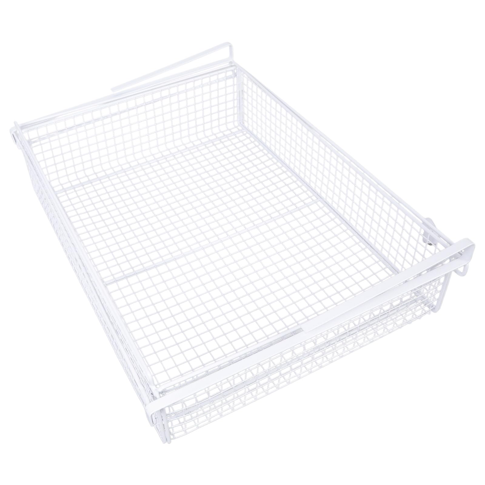 Buxuaaaa Hanging Pullout Drawer Metal Clothing Pull Out Basket Cabinet Organizing Bin Under Shelf Storage Basket Storage Solution Shelf Rack