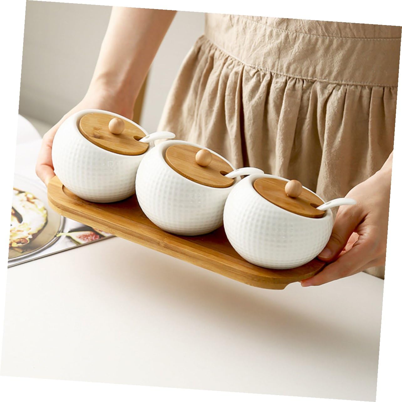 Baluue Contenitori per Spezie per Cucina Barattoli per Condimenti Multifunzione Realizzati Materiali di Resistenti e Facili da Usare Adatti per Conservare Pepe Peperoncino in Polvere Ecc