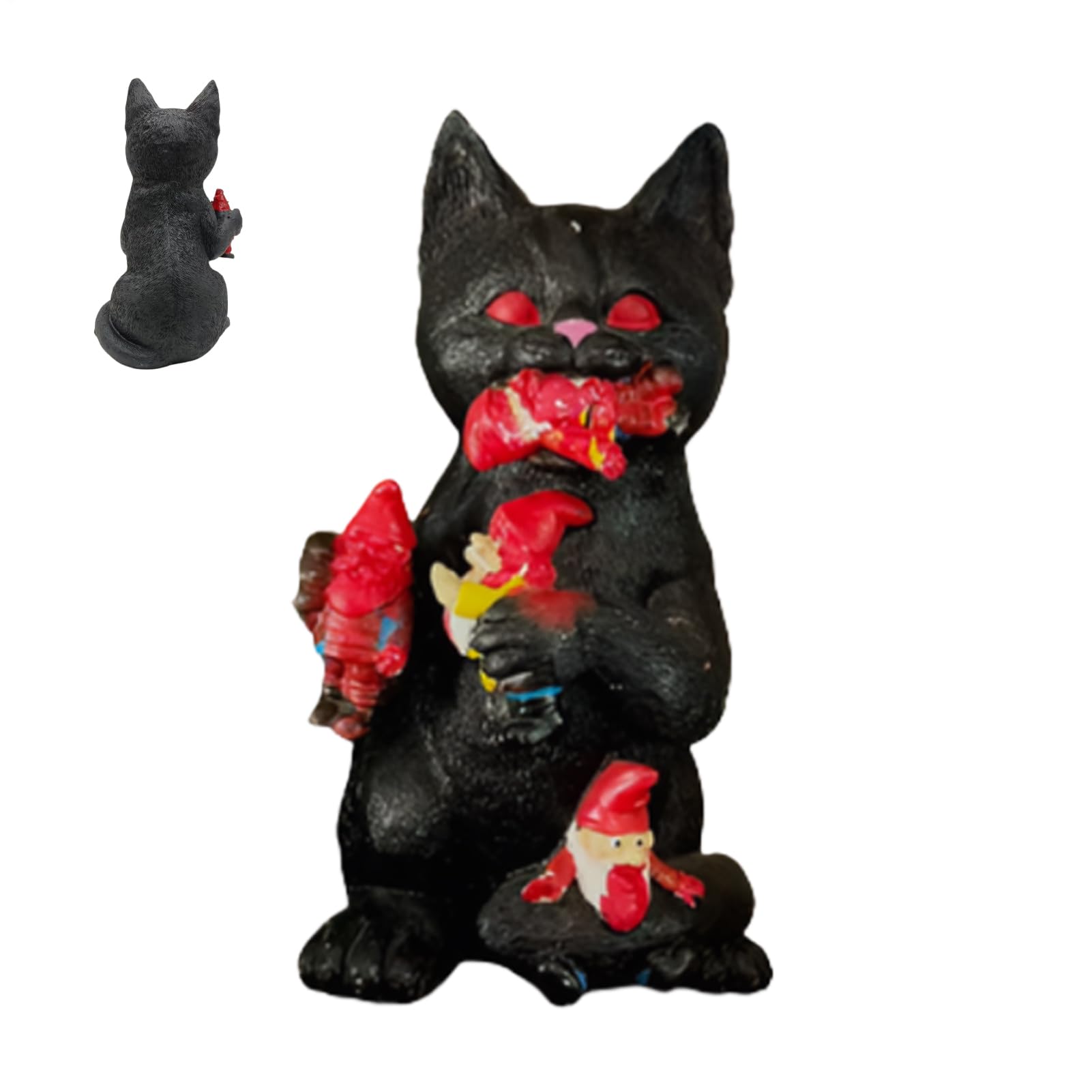 Statue de Chat Noir pour Table à Manger et Bibliothèque Déco