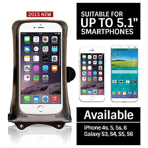 DiCAPac ACTION Series Waterproof Case with Clip for Smartphones up to 5.1-Inches
