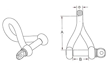 ロッセルダカラ50.4ミリ　F + + + Amazon.com: US STAINLESS Stainless Steel 316 Twist Shackle 1