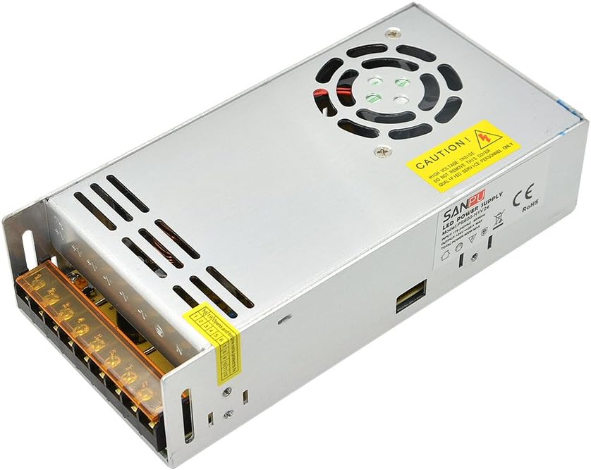 600W 24V Switching Power Supply 25A AC-DC 220V 24V Switching Transformer 24 Volt LED Driver 24VDC Universal Use IP20 (SANPU PS600-H1V24)