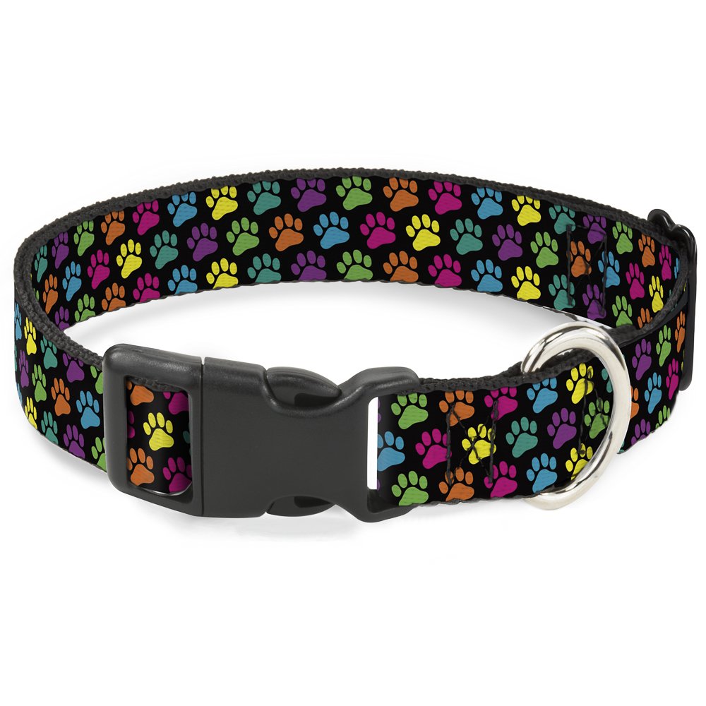 Collier pince plastique réglable 8-30,5 cm imprimé pattes Buckle Down