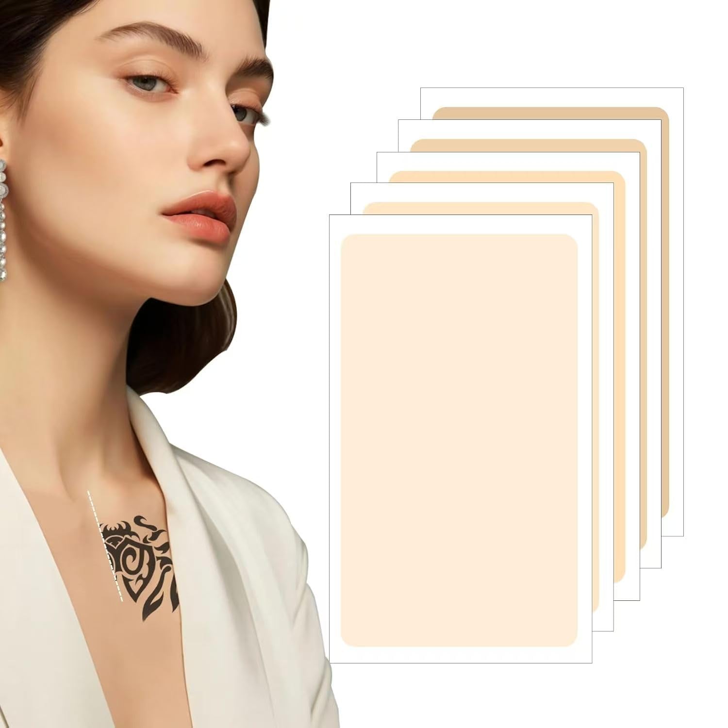 10 PCS Tattoo cover up patch Effective Waterproof Tattoo Cover Up Tape Invisible Breathable Concealer for All Skin