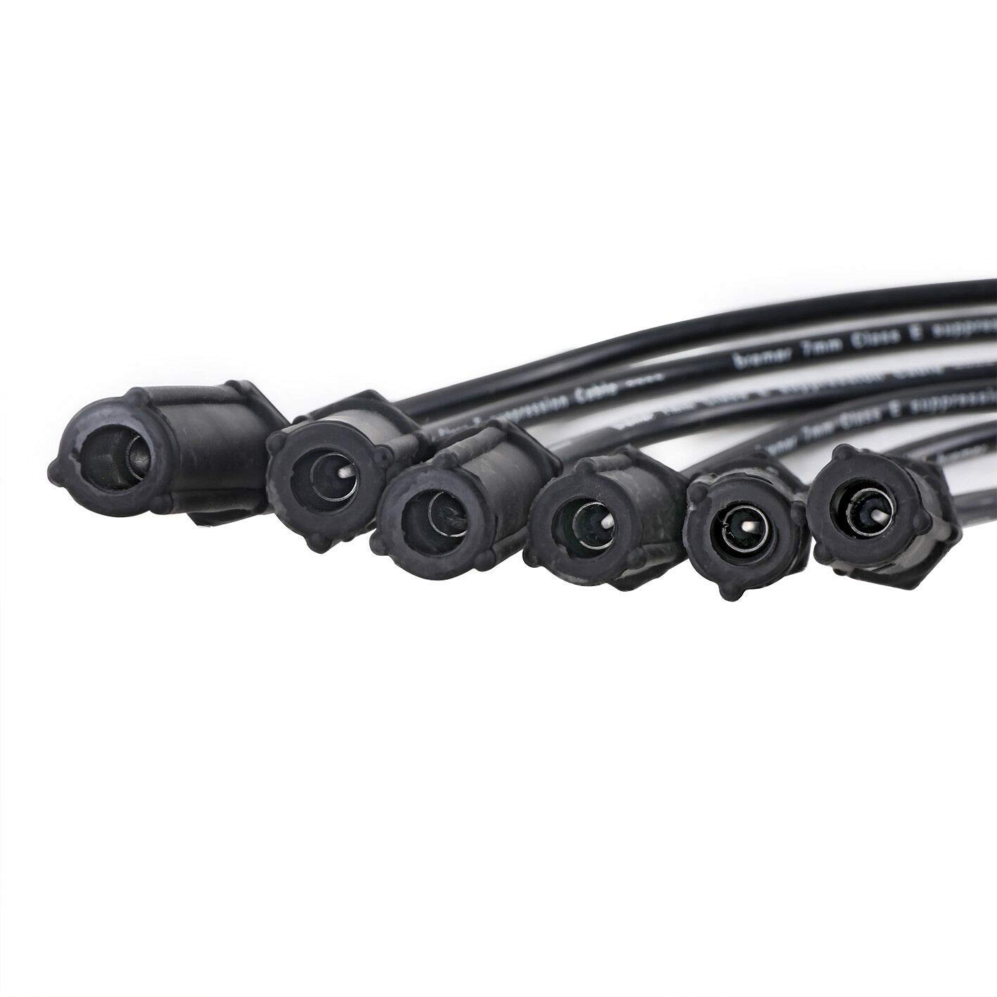 Ignition Spark Plug Wires 7mm (6PC Set) for 2000-2005 Chevy Impala Monte Carlo Venture Buick Century Pontiac Montana Grand Am for 2000-2003 Malibu Grand Prix