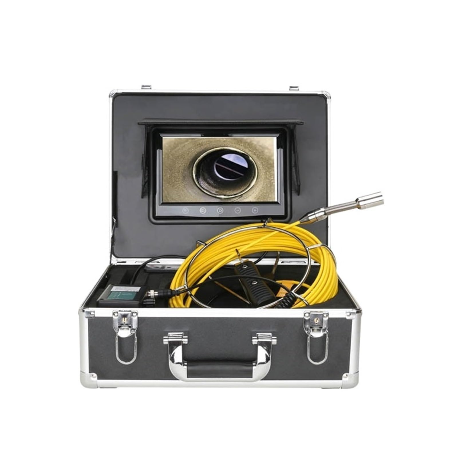 YNIYUJKL Drain Inspection Camera Sewer Pipe Inspection Camera Dvr With Meter Counter Auto Self Leveling 512Hz Transmitter Industrial Locator Industrial Endoscope,9inch-50m