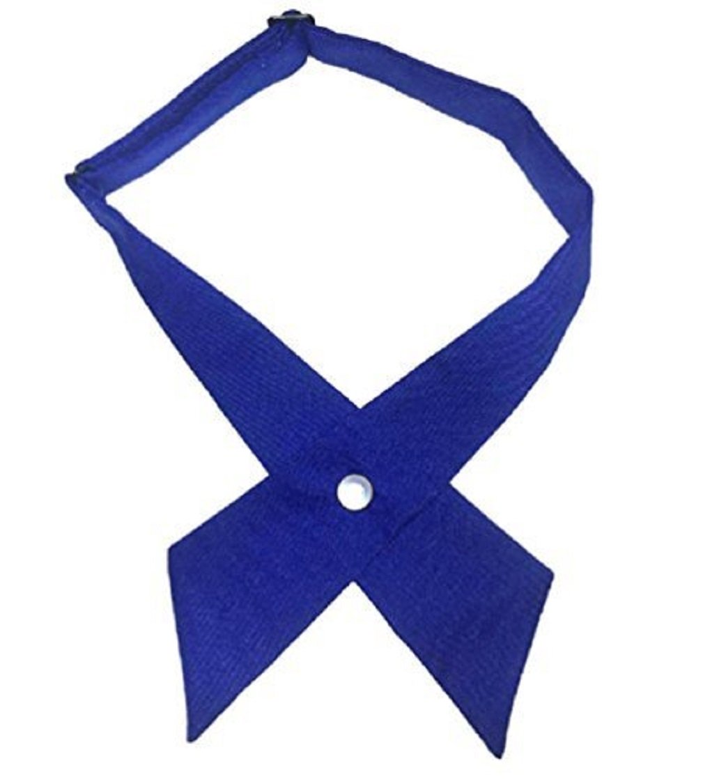 L&L® Unisex Cross Bowtie Mens Necktie Cravat Bow Pre Tie Adjustable bow tie UK (Royal blue)
