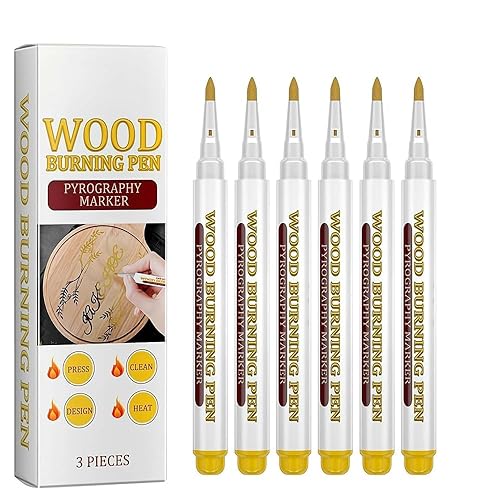 Wood Burning Pen Set with 3 Pcs Pen,Pyrography Art Tool