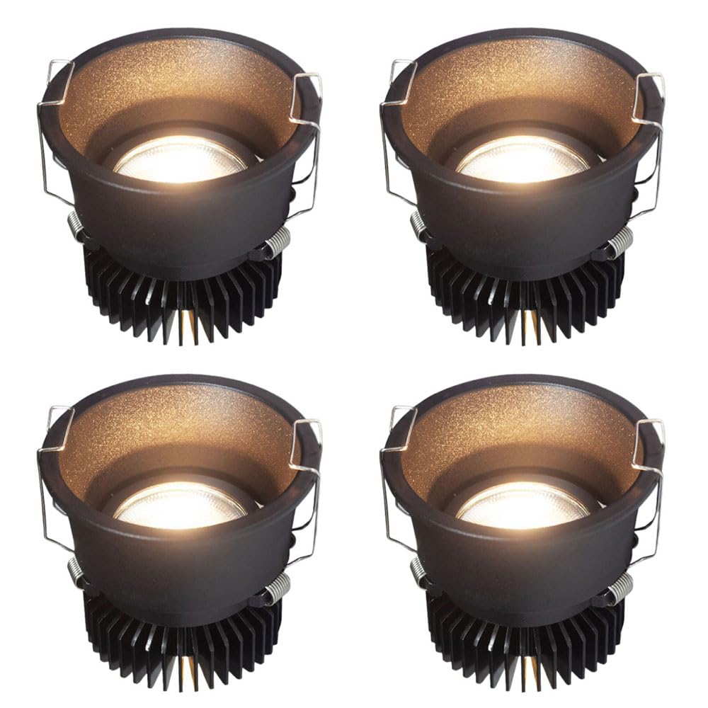 BHGFYXBS 4 Pack 7W/10W Recessed,3 Inch Led Recessed Lighting Round Anti-Glare,Cri≥95 3000K/4000K/6000K, Home Indoor Led Ceiling Lights Spotlight Fittings,6000k-7W