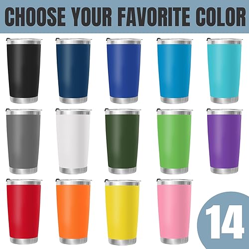 Vista 34 de Vaso personalizado con nombres, el mejor regalo para mamá, 10 colores, vaso de café personalizado de acero inoxidable de 20 onzas, vasos aislados