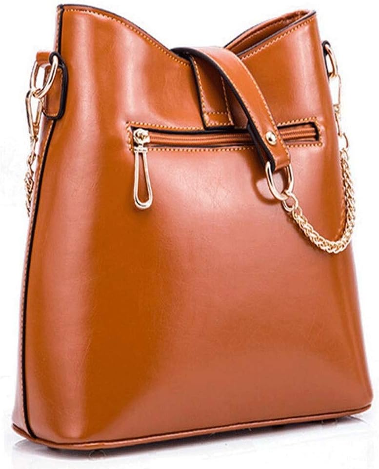 Handbags, Single Shoulder Ladies Messenger Bags, Solid Color Leather Material Ladies Handbags