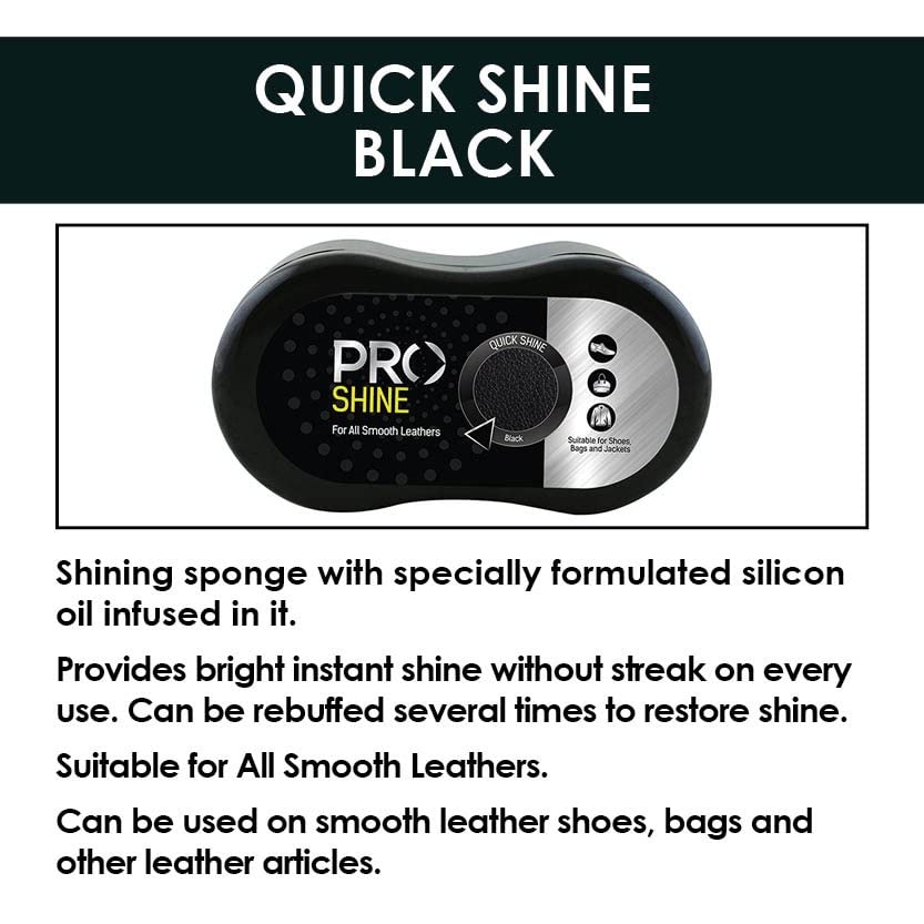 PRO Shine Kit Leather Shoe Shining Combo | Smooth Leather Shoe Shining Sponge | Black, Brown & Neutral | Instant Shine for Shoes & Bags 1
