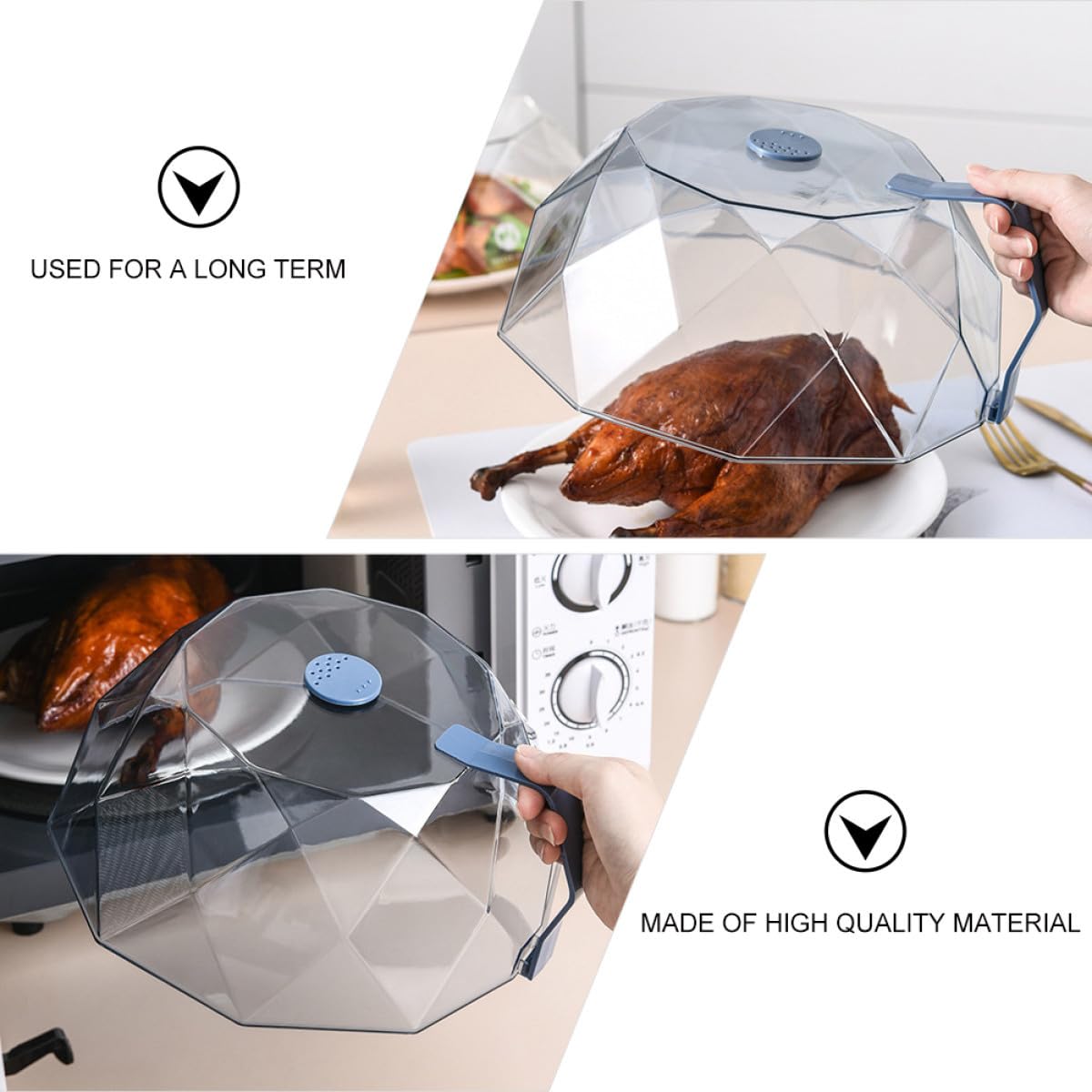 MAGICLULU 2pezzi Coperchio Per Microonde Antispruzzo Copertura Per Piatto Con Venti Di Vapore Resistente Alle Alte Temperature Per Conservare Alimenti e Avanzi Sicurezza