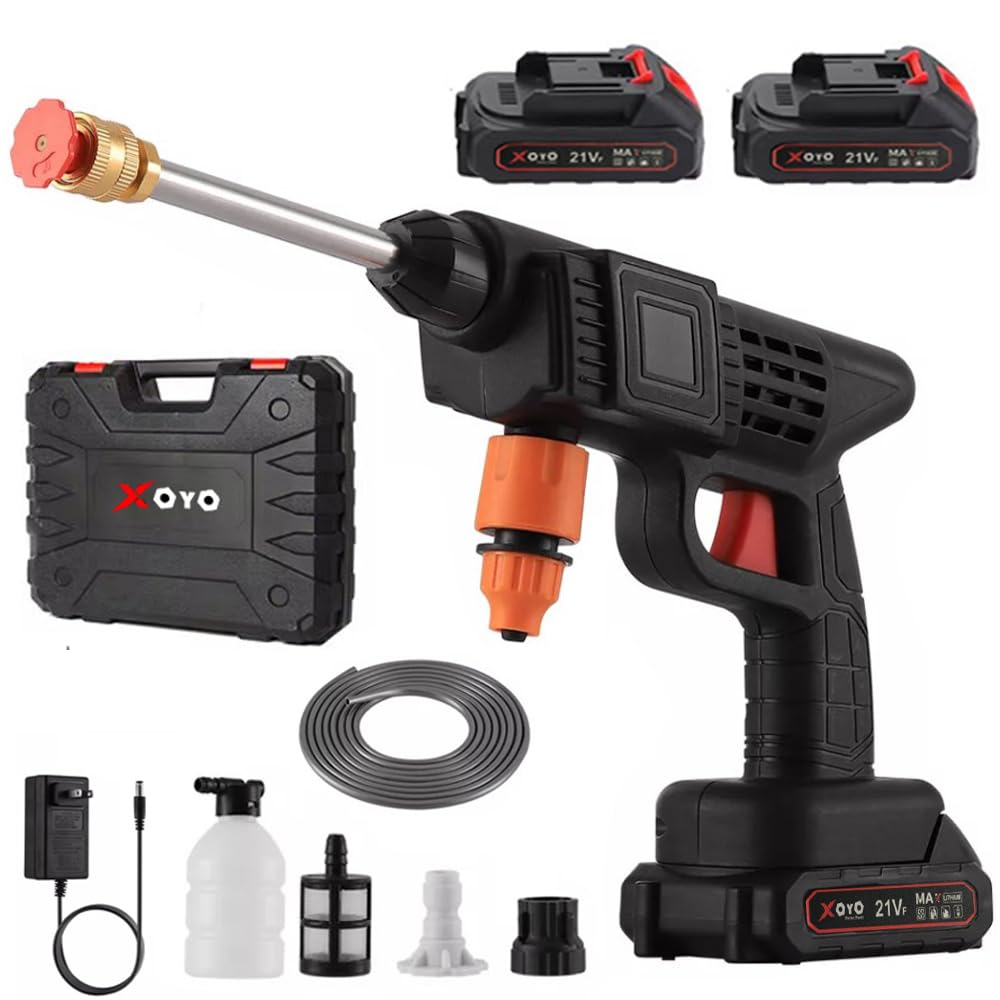 XOYO Cordless Car,Bike Washer Double Battery Pack 1200 mAh Non Stop Cleaning | High Pressure Washer Gun | Portable Car Washer | Car Cleaning kit Multi Cleaning Like Bike/Homecleaning/fertilizers (B0DF37VYLB) Amazon Price History, Amazon Price Tracker