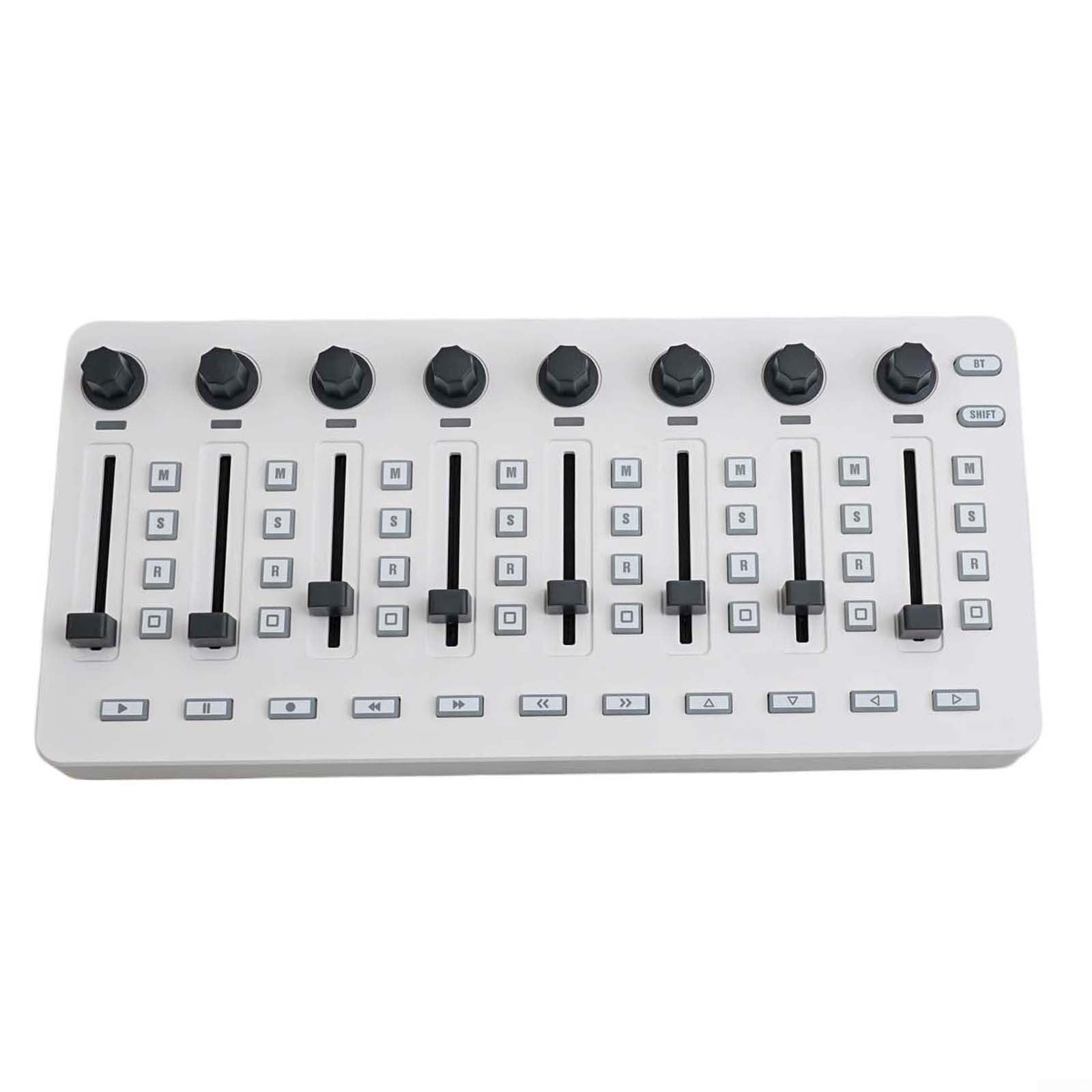 M-vave - Consola de mezcla inalámbrica para controlador Midi con conexión BT e interfaz USB para estación de trabajo de audio digital, equipo de estudio, color blanco, diseño compacto, unidad portátil
