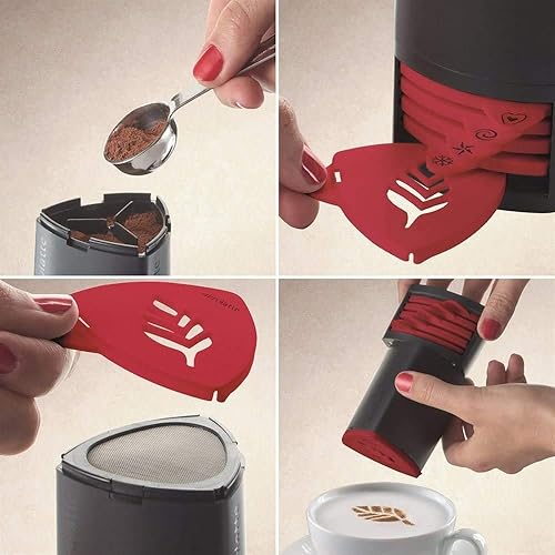 Miniatura 5 de Aerolatte Juego de 6 plantillas de capuchino para café con leche y decoración de productos horneados