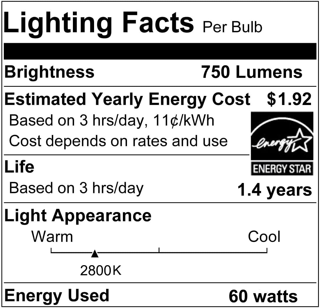 Vinaco PAR30 Long Neck 60W 6 Pack Long Lasting PAR30 Halogen Flood Light Warm White 2800K PAR30 Dimmable — view 9