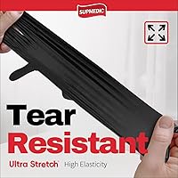 Vista 4 de Disposable Nitrile Gloves, 5Mil Chemical Resistant Powder-Free Latex-Free Glove Exam Cook Tattoo, Black Blue 100Pcs