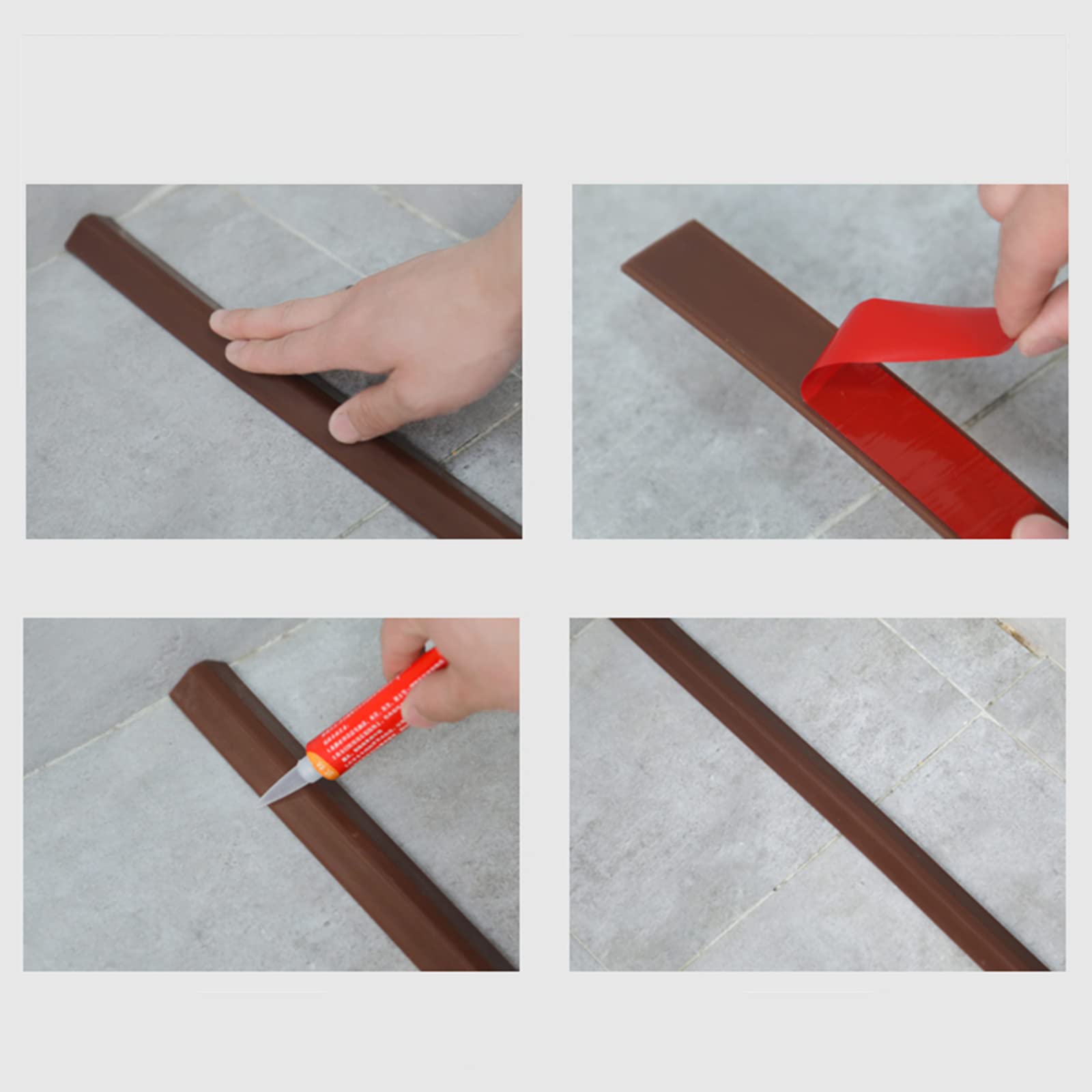 Barrera de Ducha y Sistema de Retención de Agua, Umbral de Ducha Plegable Presa de Agua, Dique de Ducha Plegable para Separación Húmeda y Seca, Cocina y Baño Tira de Re(Size:300cm,Color:Transparente)