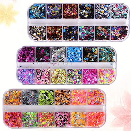Minkissy 3 Boxen Nagelschmuck Pailletten Glitzer Nail Art Charms Diamanten Nieten Edelsteine ??Stein Edelsteine ??Design… – Bild 7