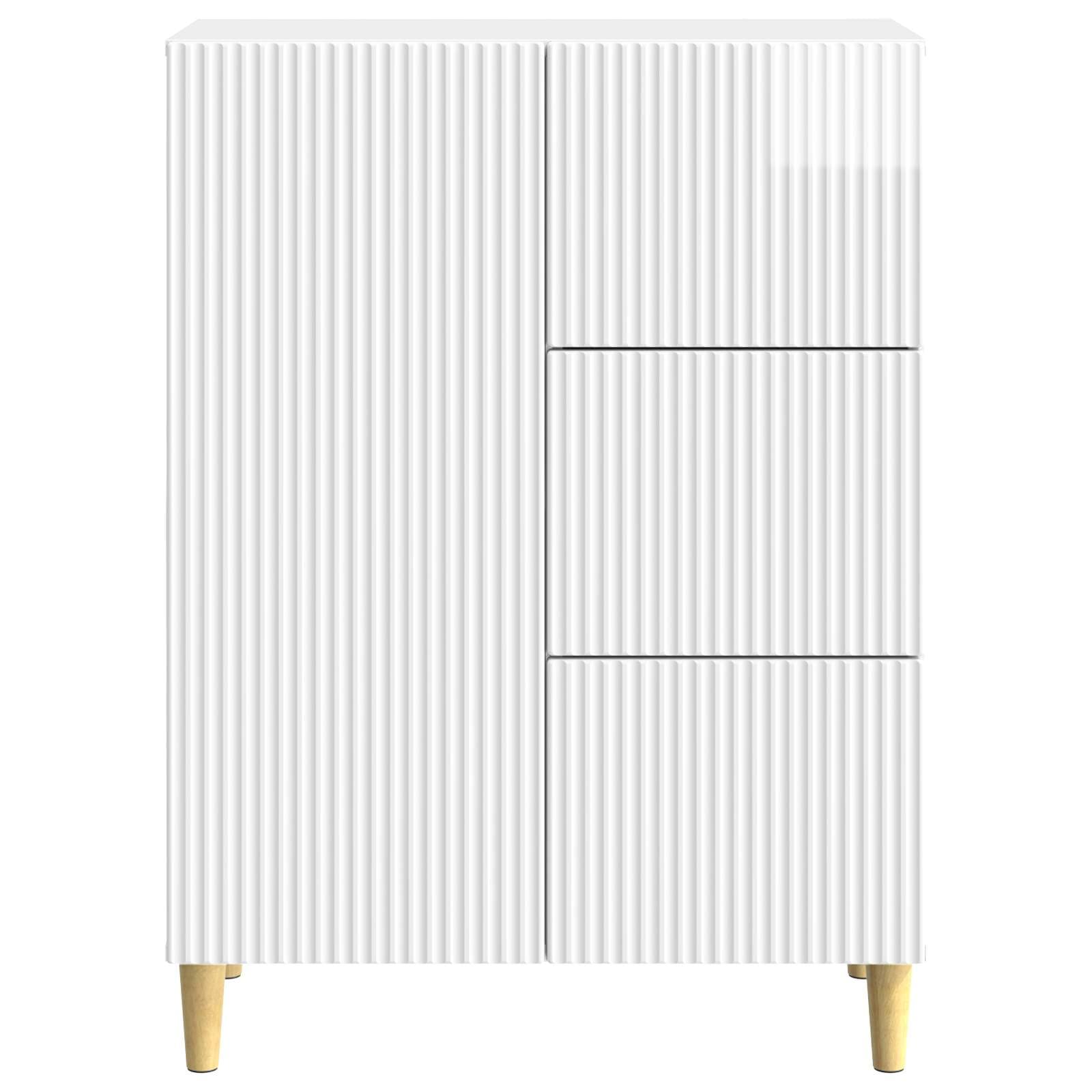 Credenza bianca lucida, 66 x 34,5 x 90 cm