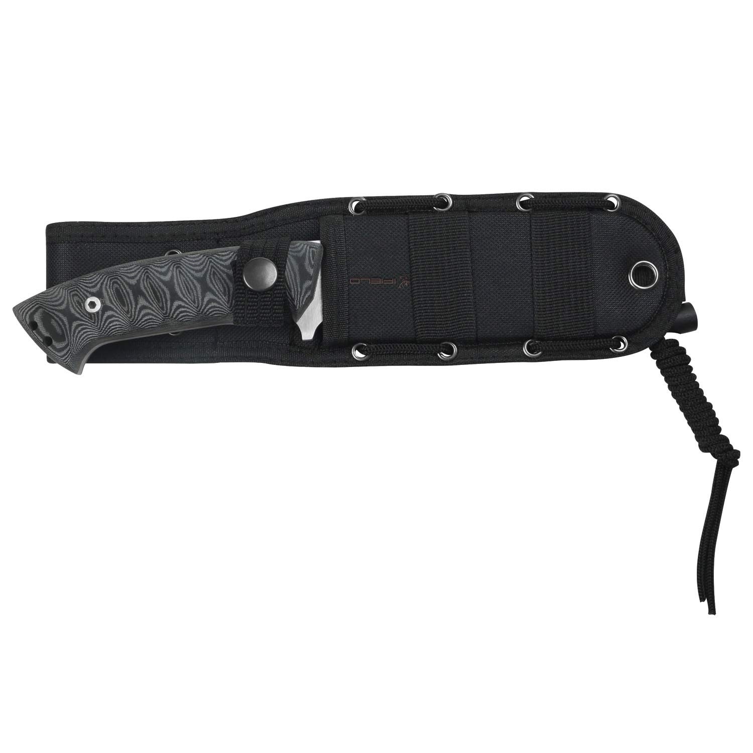 iFIELD EL29115 Multifunzionale escursioni, caccia e sopravvivenza coltello per l'esterno, manico nero Micarta con acciaio inox MOVA-58, fatto in Albacete (Spagna)