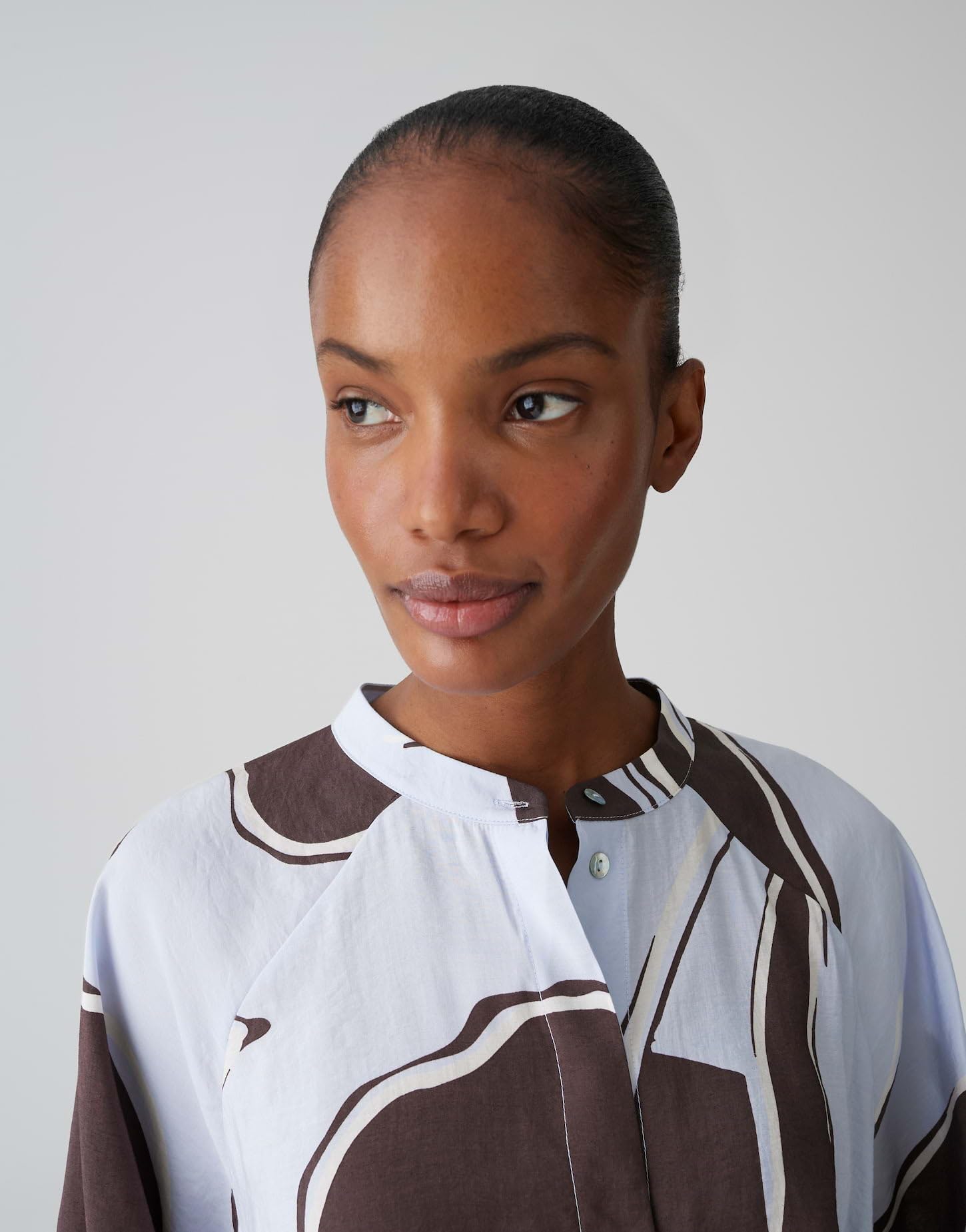 OPUS Damen Dreiviertelarmbluse | Feine Printbluse Loose Fit