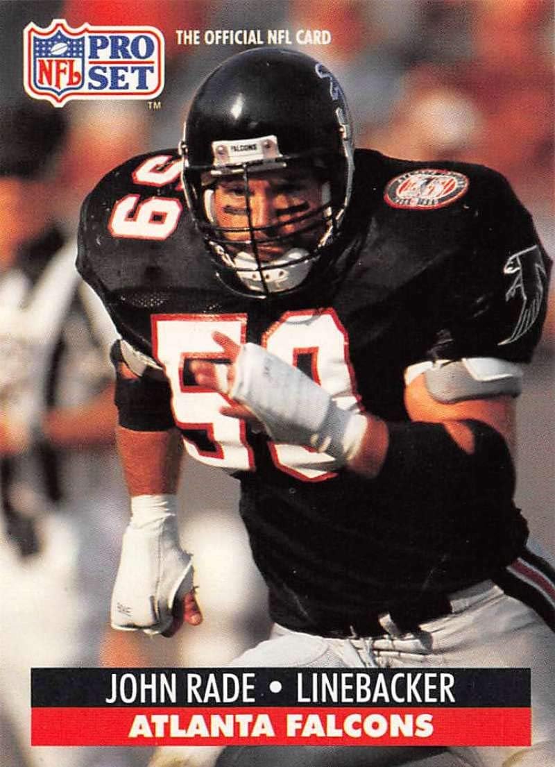 Amazon.com: 1991 Pro Set Football #438 John Rade Atlanta Falcons The ...