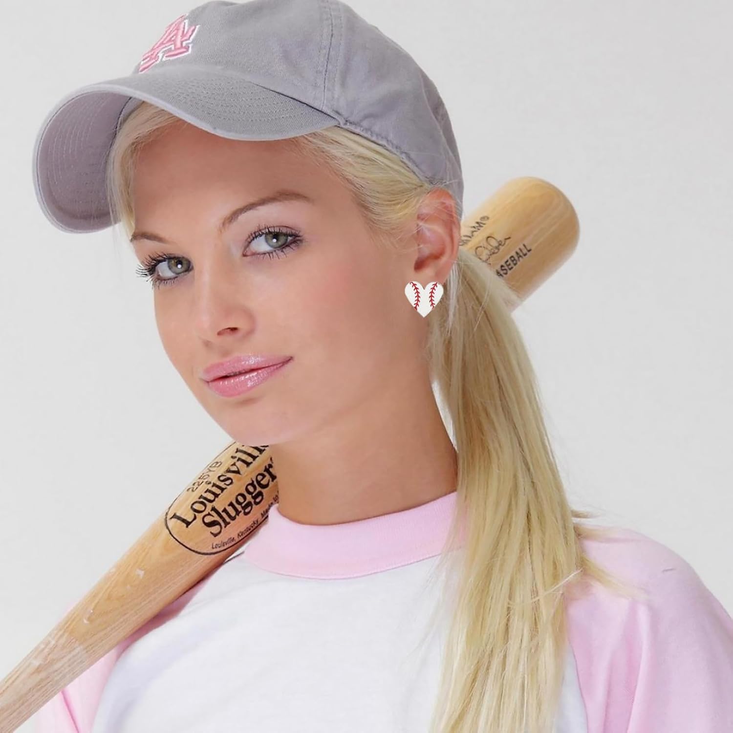 Baseball Earrings for Women Heart Sports Studs Earrings Player Sports Fan Gift Jewelry - Image 4