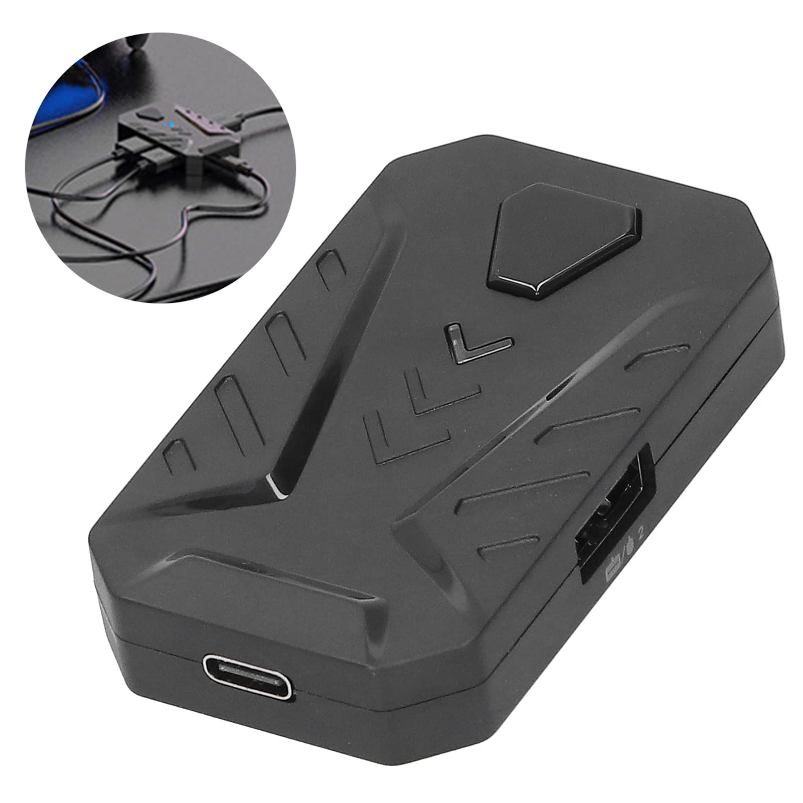 Adattatore per Tastiera e Mouse Cablato, Convertitore di Videogiochi, Supporto per Personalizzare i Tasti, Emulatore di Controller di Gioco Portatile per