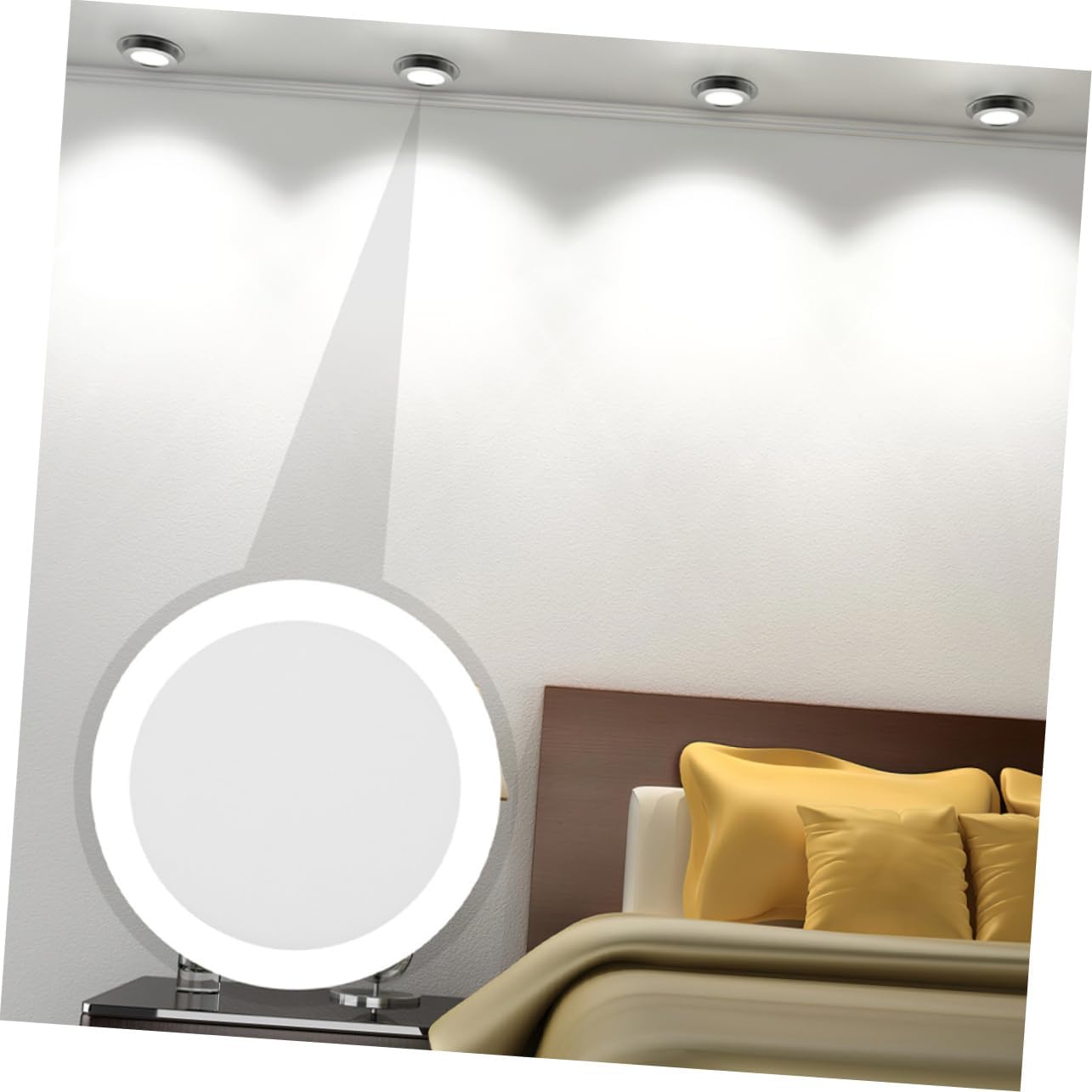 4sets Ceiling Spotlight Lamp Shades Led Light Diffuser Cover Plate Diffusion Panels 20pcs*4