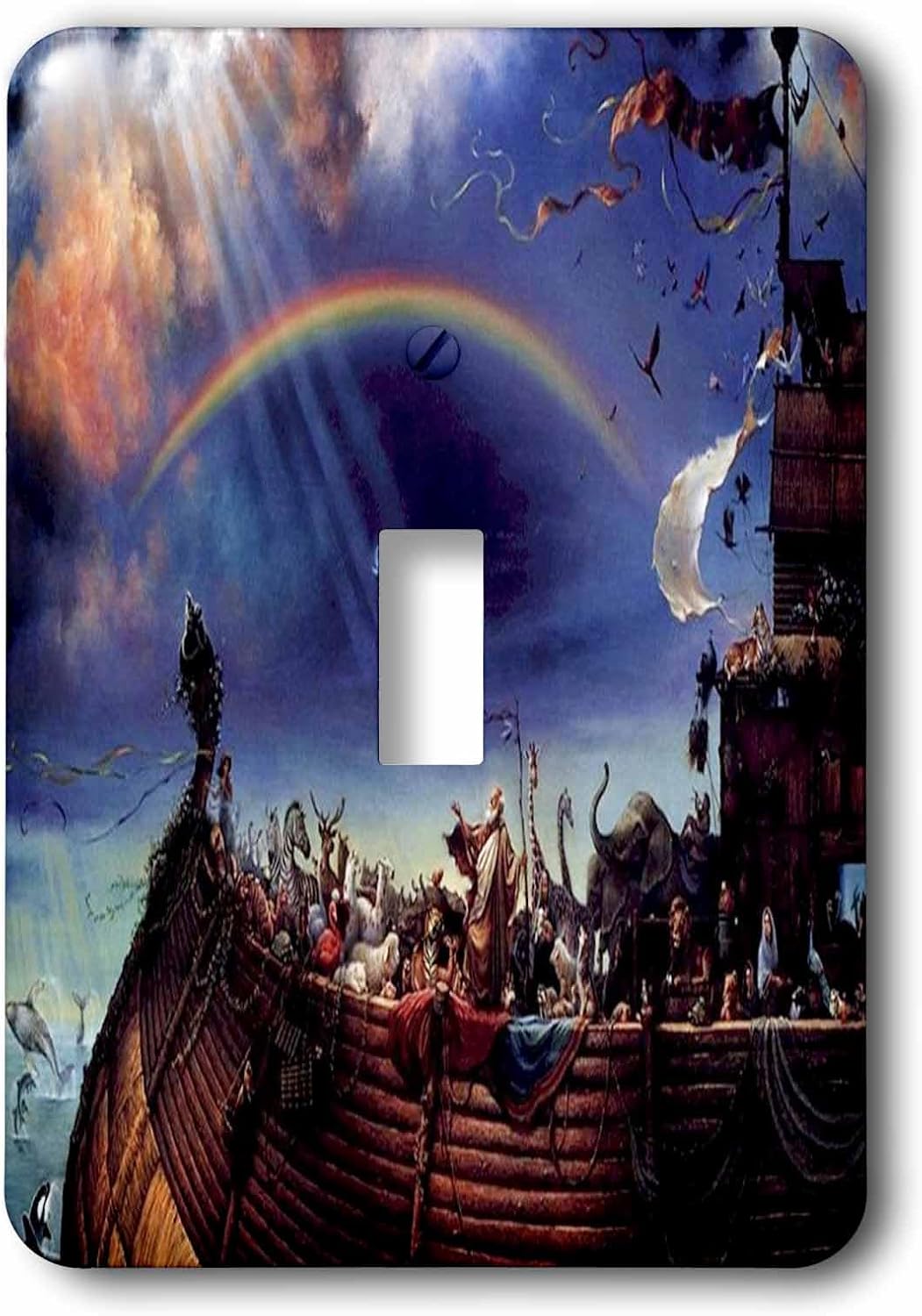 3dRose lsp_98626_1 Rendering of Noahs Ark on The Sea.Jpg Single Toggle Switch