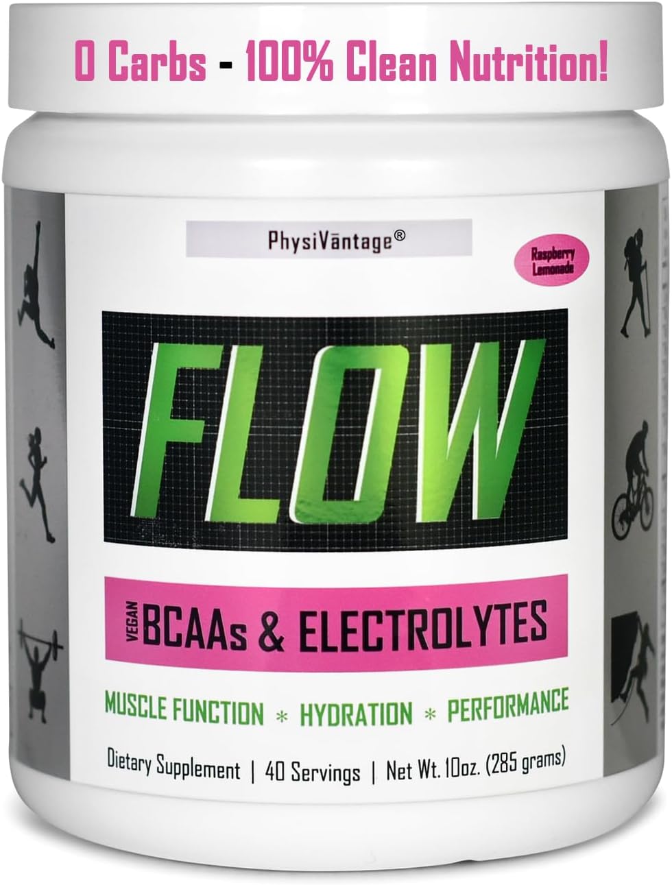 Polvo de electrolitos Flow + BCAA Keto  Fórmula atlética mejorada - Apoya el rendimiento muscular, hidratación y recuperación, sin azúcar y vegano,