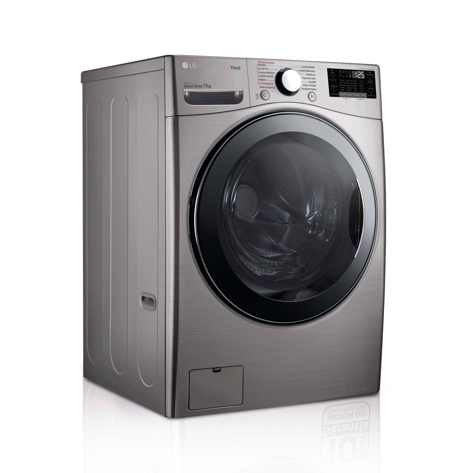 LG F1P1CY2T - Lavadora Inverter direct Drive, 17 kg, A++, 1100 rpm, serie XXX, color inox antihuellas — view 3