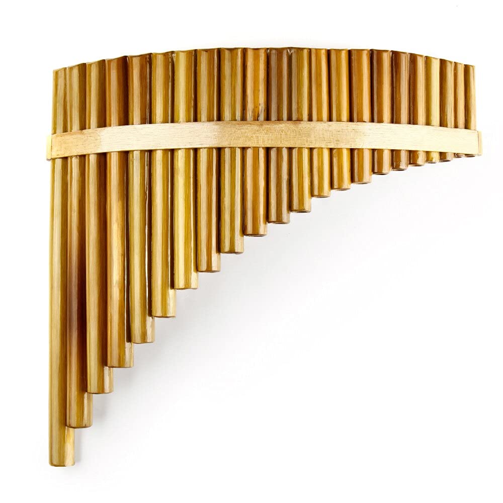 Flauta C Llave Pan Flauta Mano Derecha 22 Pipas Instrumentos Musicales Color marrón Chino Hecho a Mano Instrumento de Viento de Madera Pan Pipas