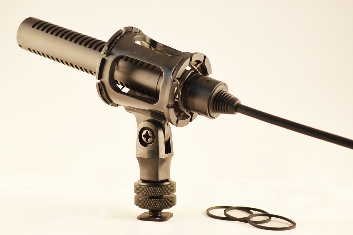 Cloak Electronics (TM) Camera Microphone Shock Mount with Hot Shoe Adapter for Rode NTG-2, NTG-1, Audio-Technica AT875R, Sennheiser ME66 - MKE 600, and Similar Shotgun Microphones