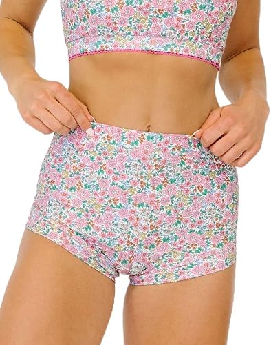 LIME RICKI Whimsy Floral Retro Boy Short - L