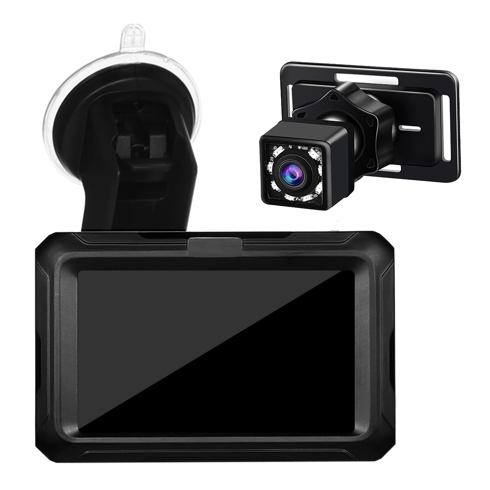Cocoarm Kamera Samochodowa dla Dzieci, materiał ABS z Noktowizorem, Monitor 4,3 Cala z możliwością Obrotu o 360 Stopni i Port USB Zapewniający Bezpieczeństwo Niemowląt