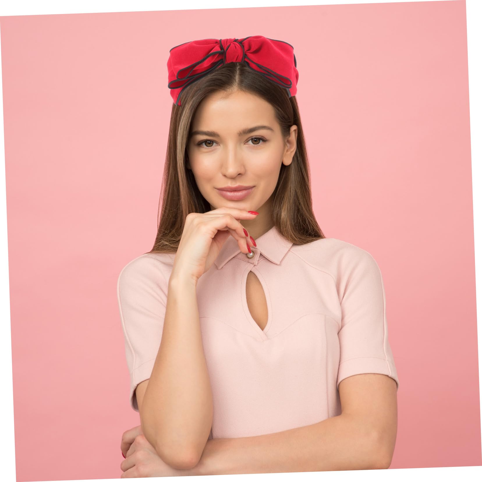 FRCOLOR 5 Stück Schleifen Stirnband Stoffschleifen Haarband Bezaubernder Kopfschmuck Stirnbänder Für Mädchen Schleifen Design Stirnbänder Große Schleife Haarreifen Hübsches Haar