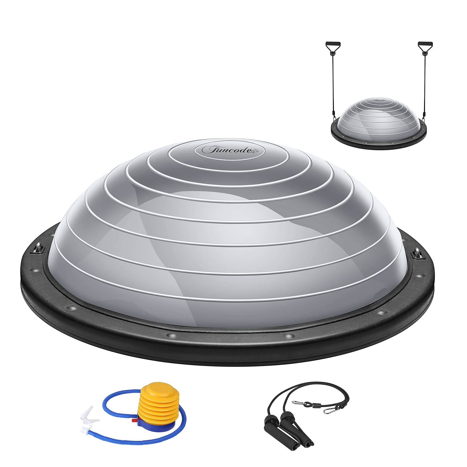 Buy Funcode Half Ball Balance Trainer 23'' with Resistance Bands ,Yoga Balance Ball Anti Slip