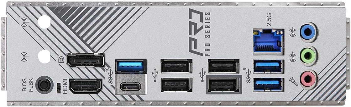Asrock B650M Pro RS AMD Socket AM5 Ryzen 7000/8000/9000 Series DDR5 7200+ (OC) MHz 256GB M.2 Key E for WiFi SATA3 6.0 Gb/s Micro ATX Motherboard 2.5G LAN BIOS Flashback