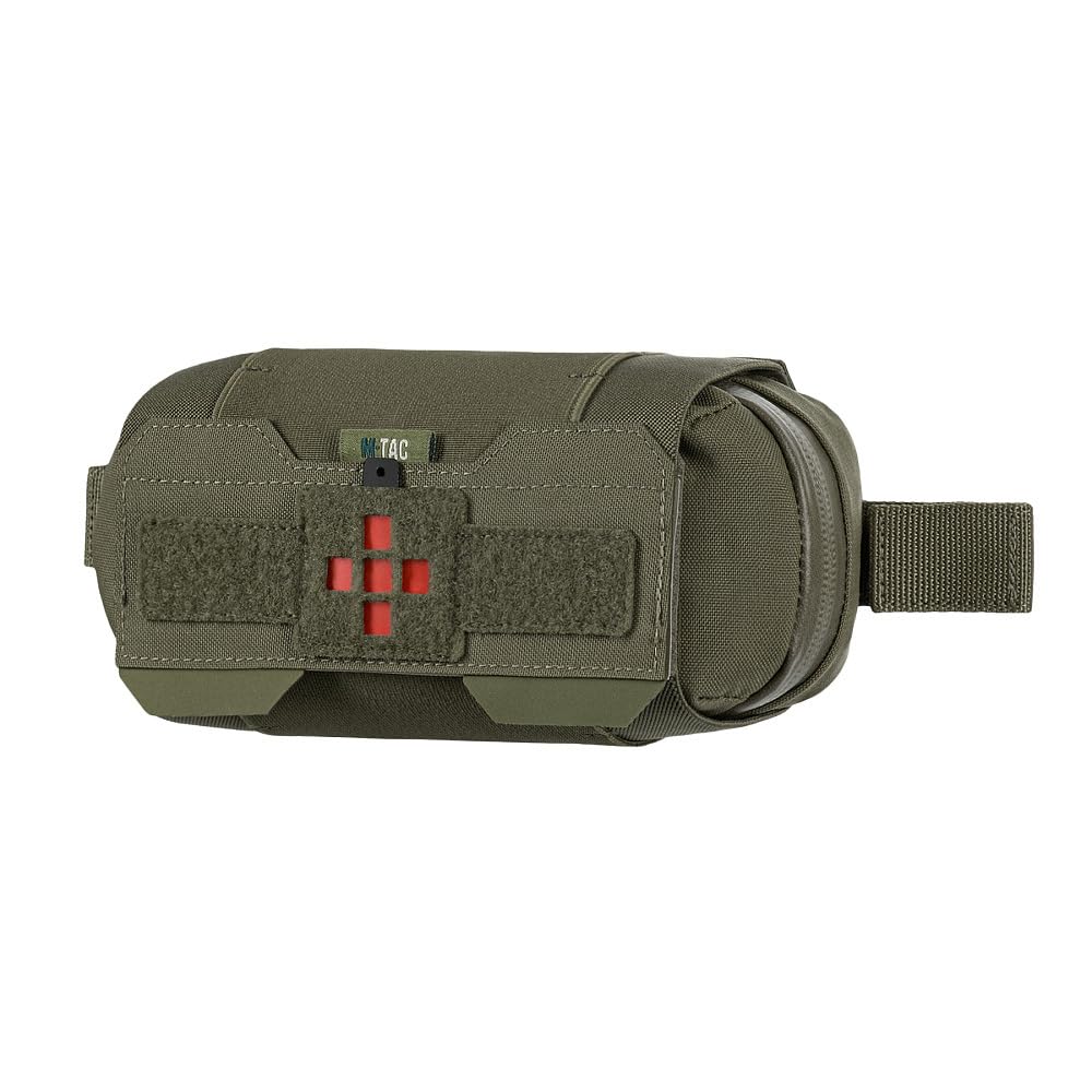 M-Tac Borsa medica orizzontale Elite – IFAK Primo soccorso in Cordura 500D con taglio laser base MOLLE, sistema di scarico rapido, chiusura lampo AquaGuard, attrezzatura tattica di emergenza