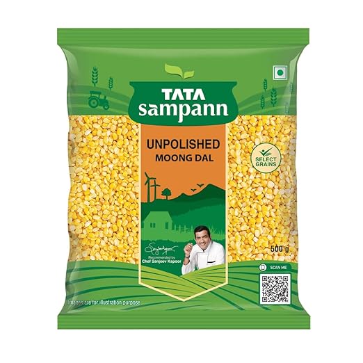 Tata Sampann Unpolished Moong Dal (Split), 500g