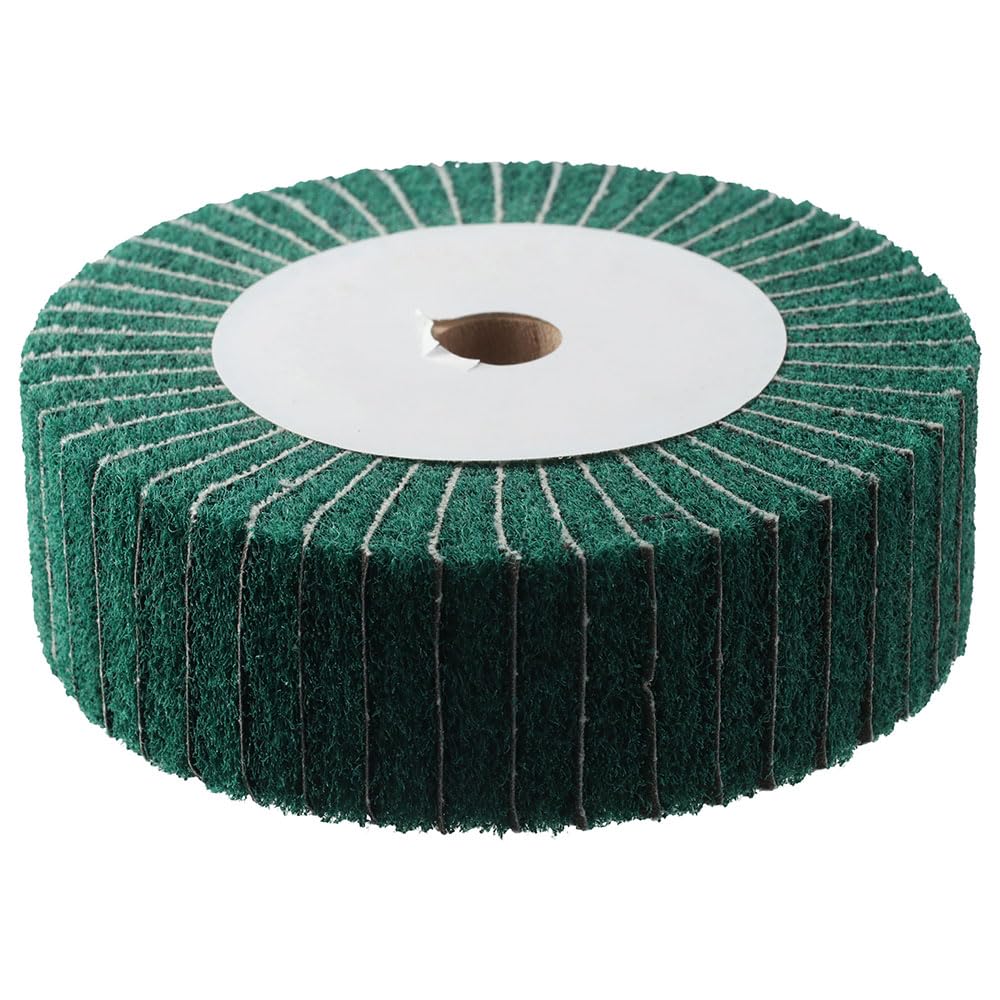 HOBBYIN Flap Wheels,Non-Woven Polishing Burnishing Wheel,Abrasive Cloth Drawing Flap Wheel 25mm/50mm Nylon Wire Drawing Flap Wheel