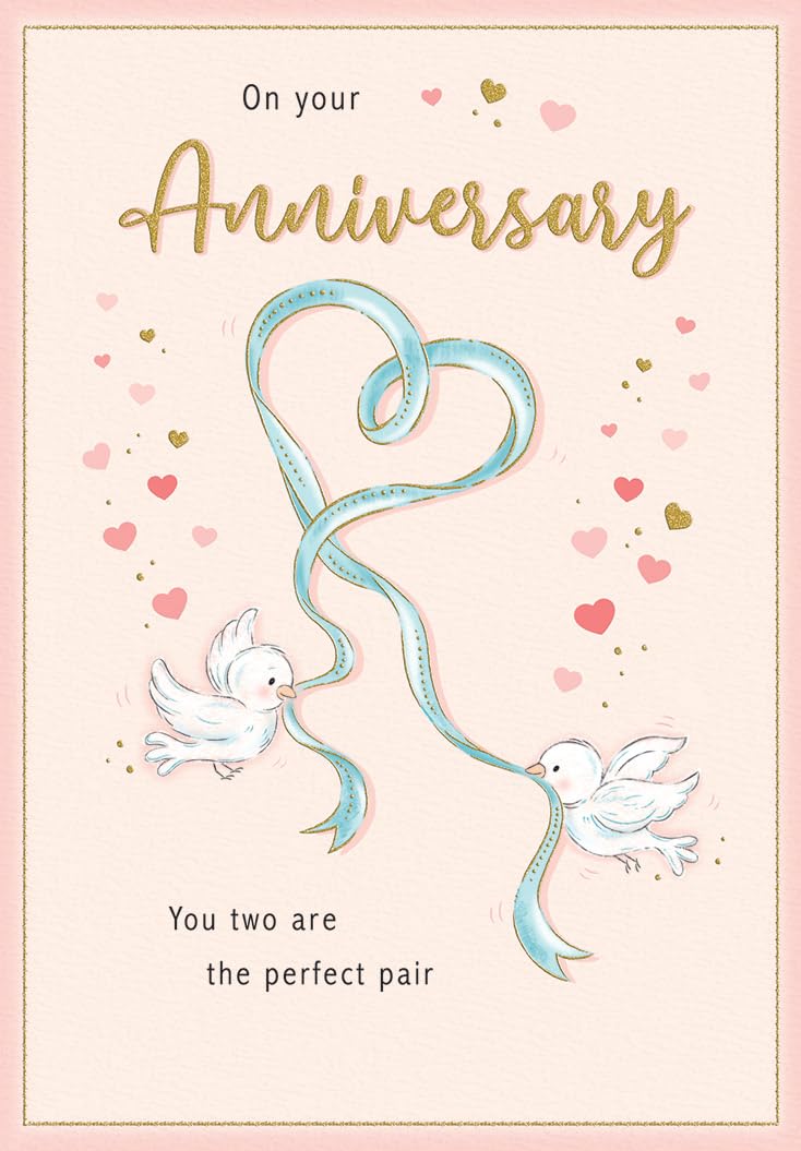 Piccadilly Greetings Anniversary Card, On Your Anniversary - 7 x 5 inches