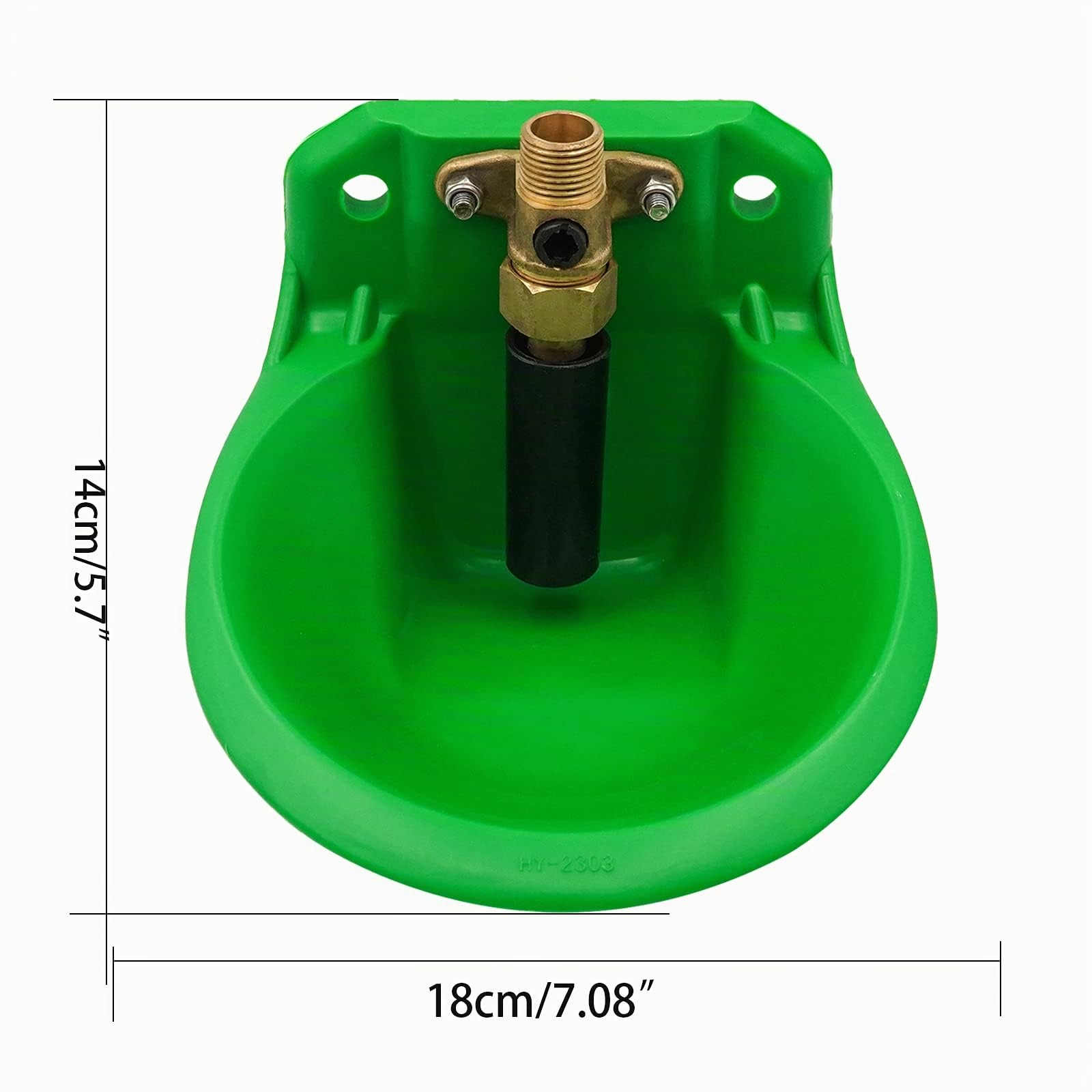 Abreuvoir automatique en plastique avec valve en laiton pour moutons, chèvres, chevaux, vaches et chiens
