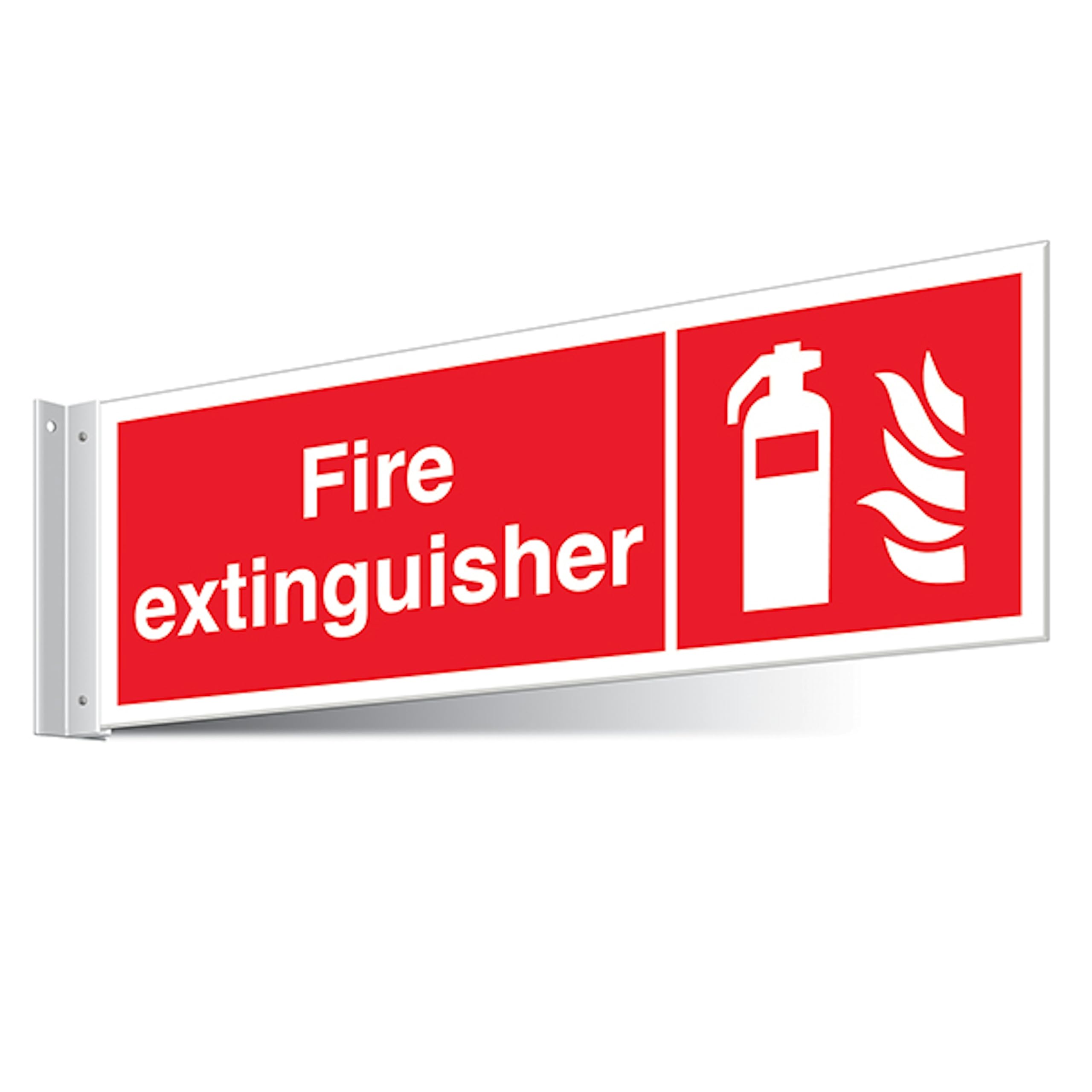 V Safety Fire Extinguisher Corridor Sign - Landscape 450 x 150 mm - 3mm Indoor Palboard Safety Sign