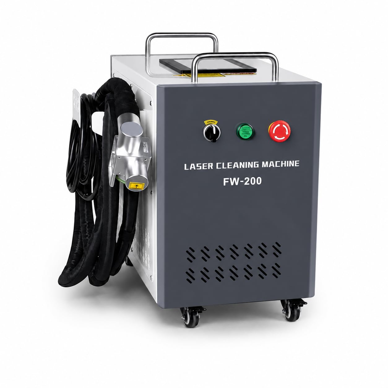 200W Pulsed Laser Cleaning Machine For Wood/Metal Rust/Oil/Paint Removal No Damage Base M…