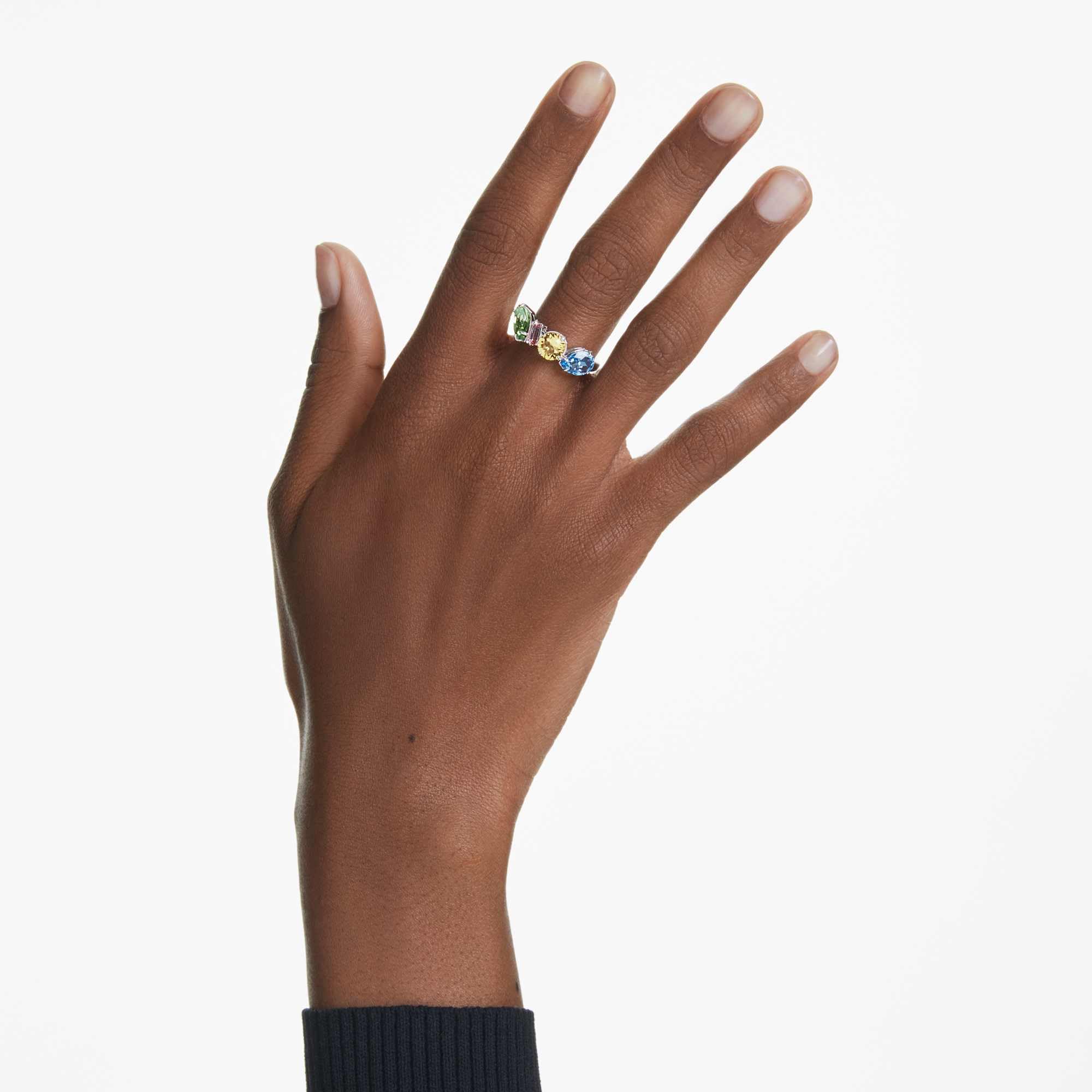 Swarovski Pierścionek Gema, Szlify różnorodne, Różnokolorowy, Powłoka z rodu
