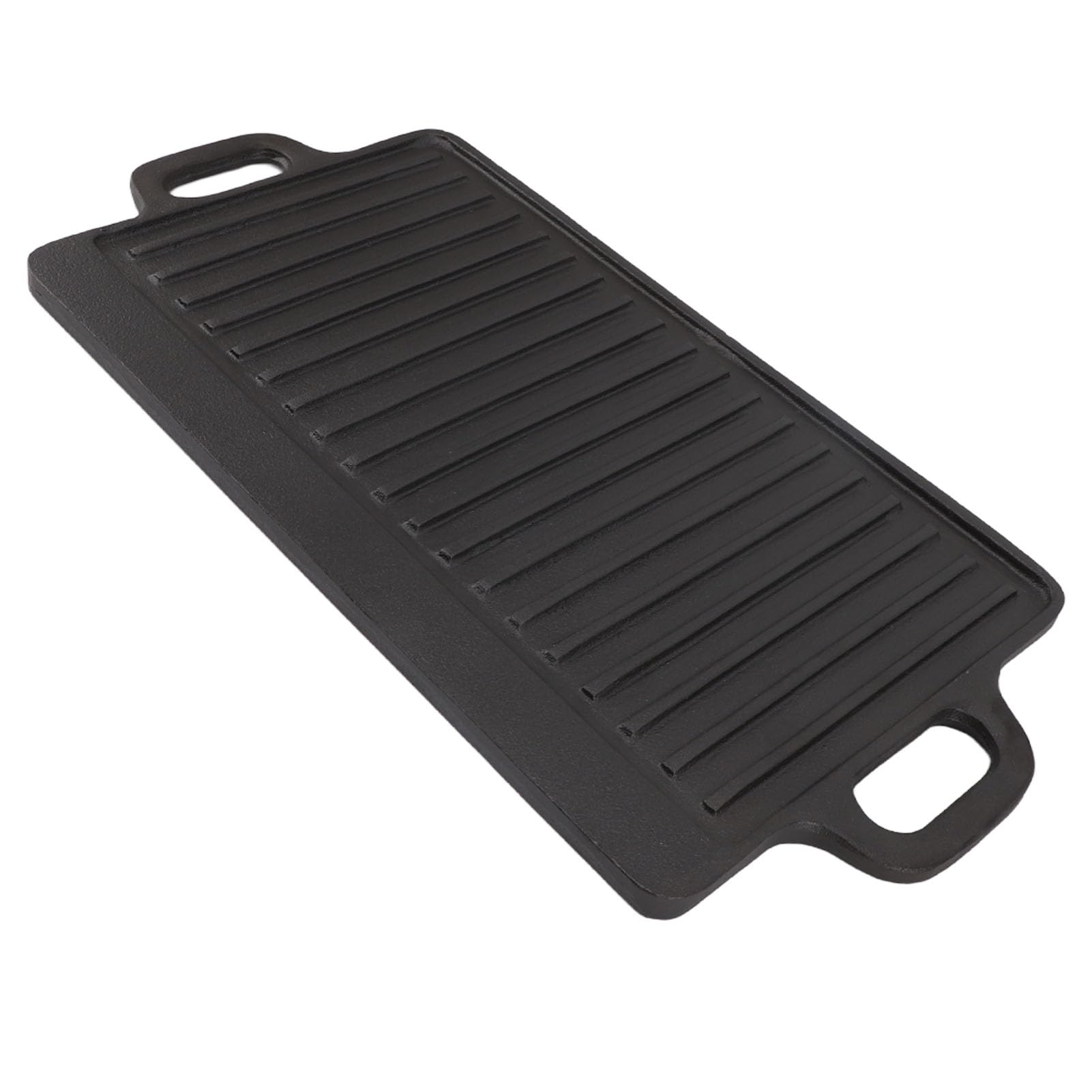 Piastra Bifacciale in Ghisa per Griglia Reversibile a Gas e a Induzione con Distribuzione Uniforme del Calore per Cucinare all'interno/all'esterno, Campeggio, Barbecue (Piccola)